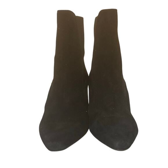 Geox Black‎ Suede Block Heel Ankle Boots Women’s 39 (US 8.5–9) Italian Patent - Picture 2 of 9